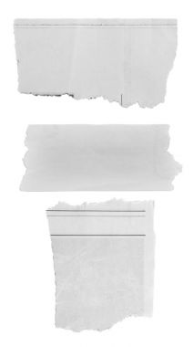 yırtık kağıt parçaları