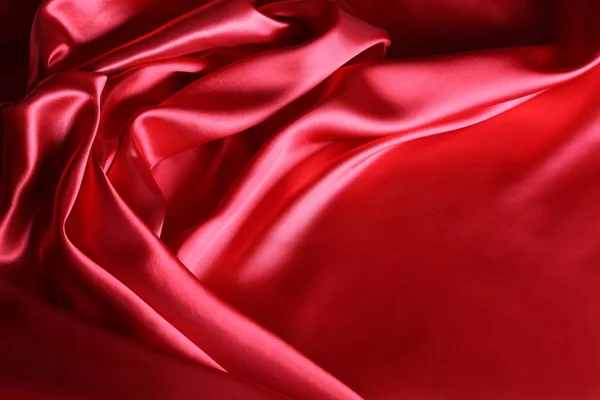 Red silk fabric — Stock Photo, Image