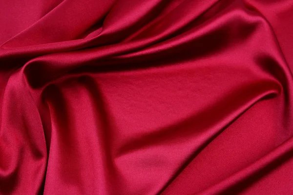 Red silk fabric — Stock Photo, Image