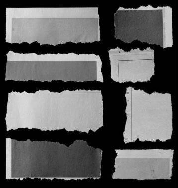 Siyah yırtık kağıtları