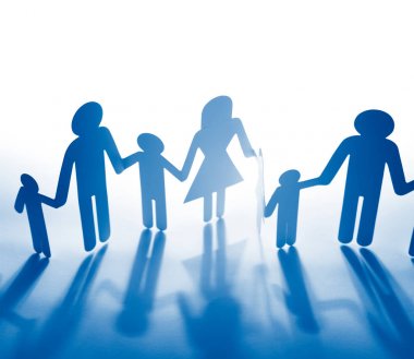 Family joining together clipart