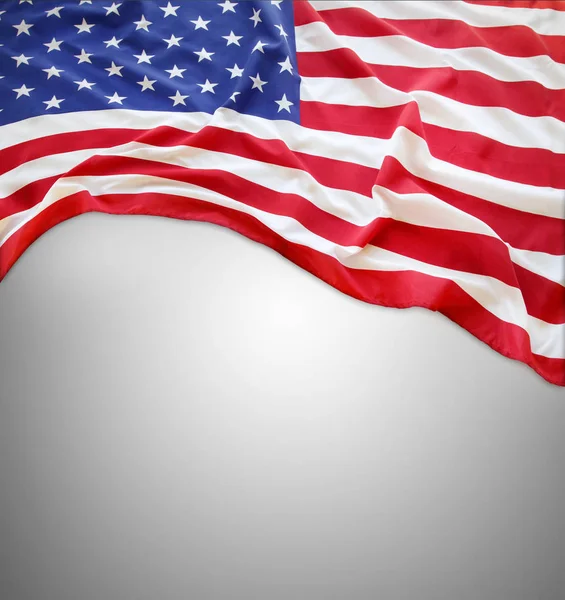 US-Flagge auf grau — Stockfoto