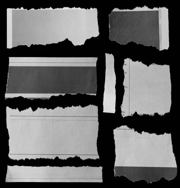Siyah yırtık kağıtları — Stok fotoğraf