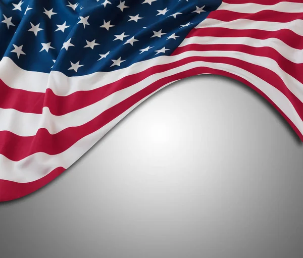 회색에 미국 국기 — 스톡 사진