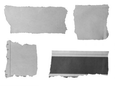 yırtık kağıt parçaları