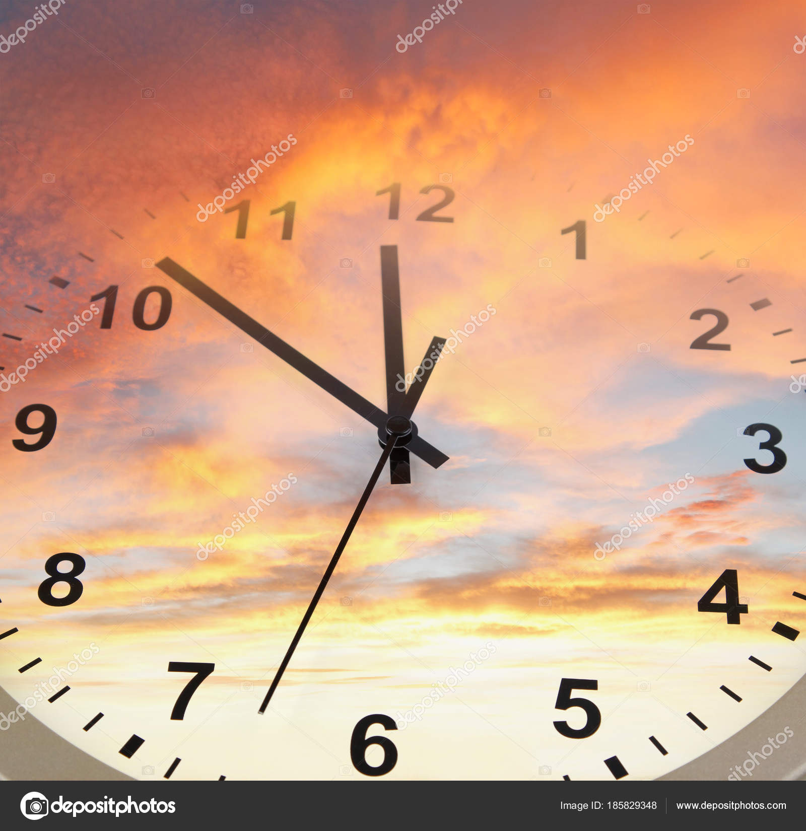 Clock in sky Stock Photo by ©stillfx 185829348