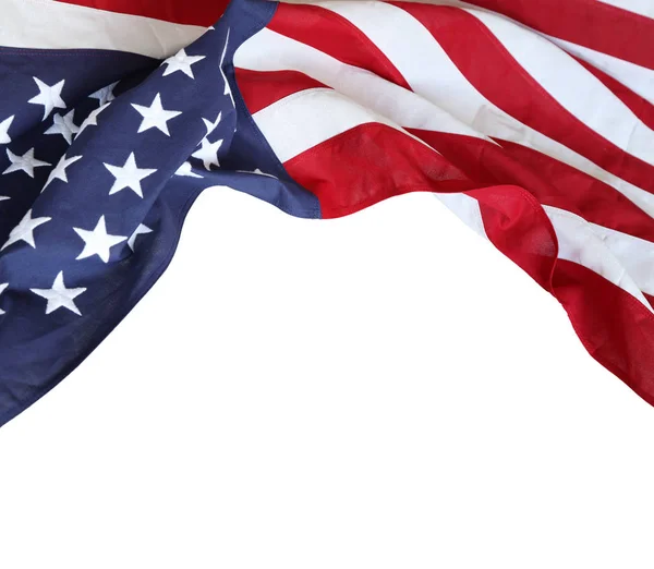 USA vlag op wit — Stockfoto