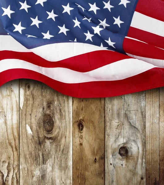 Американський прапор на дошки — стокове фото