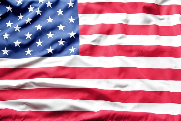 Vlnitý Usa vlajka — Stock fotografie