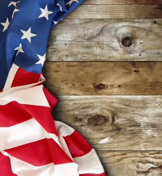 American flag on boards — Stock Photo, Image