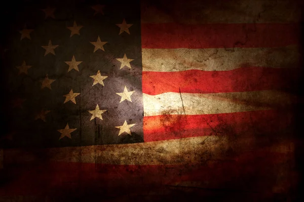 Гранж американский флаг — стоковое фото
