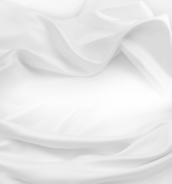 Белая шелковая ткань
