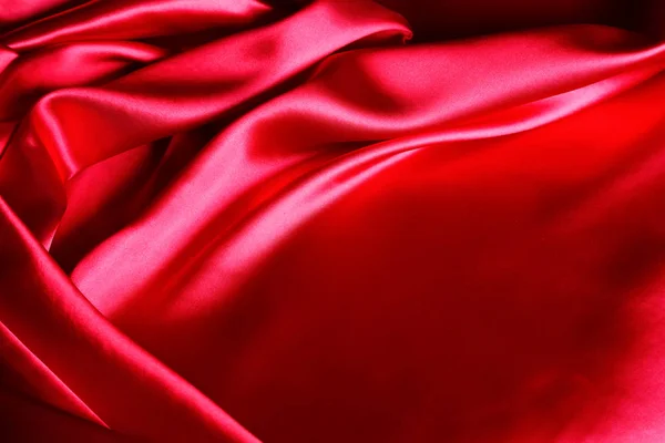 Red silk fabric — Stock Photo, Image