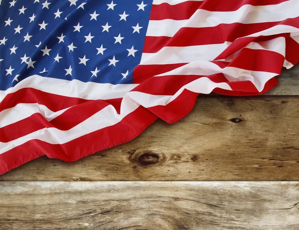 Bandiera americana su tavole — Foto Stock