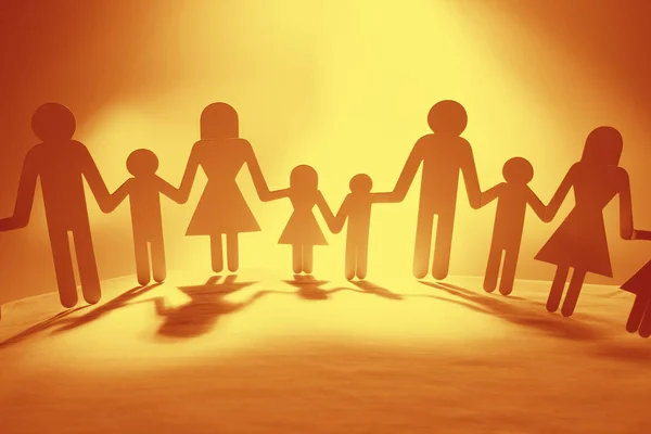 Rodina drží ruce — Stock fotografie