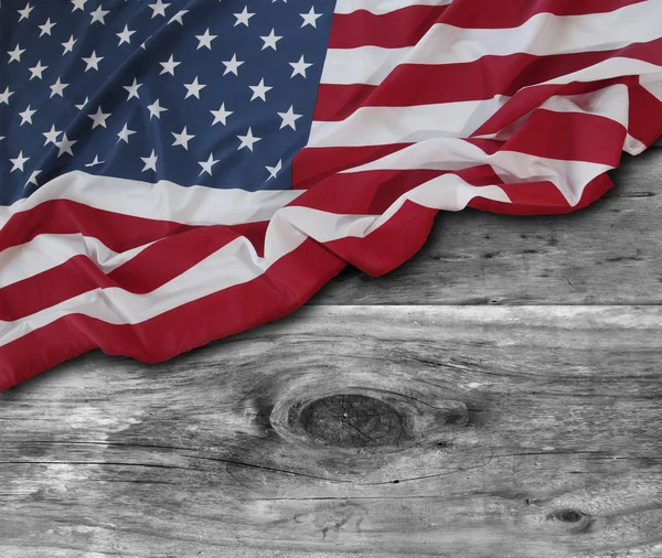 American flag on boards — Stock Photo, Image