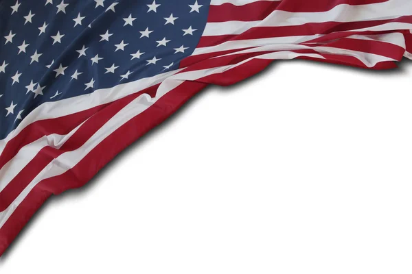 Σημαία των ΗΠΑ σε λευκό — Φωτογραφία Αρχείου