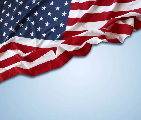 American flag on blue — Stock Photo, Image