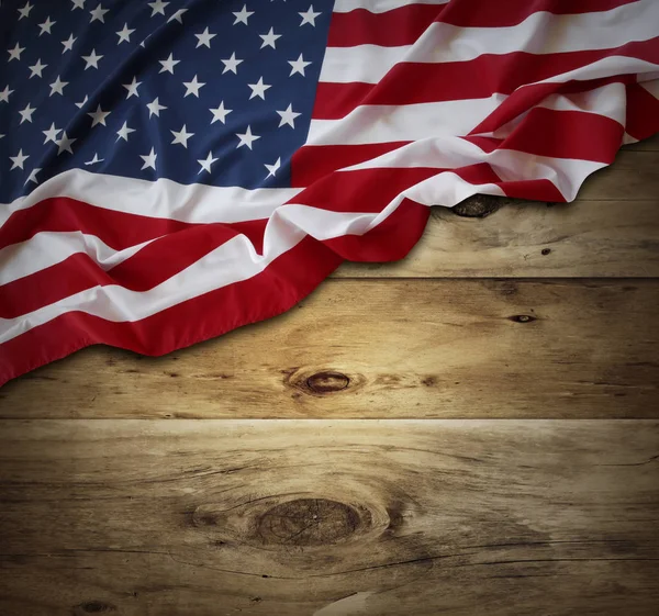 American flag on boards — Stock Photo, Image