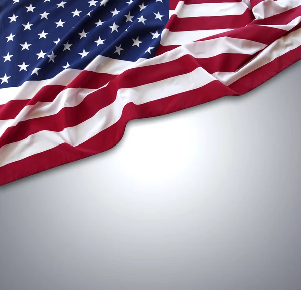 US-Flagge auf grau — Stockfoto