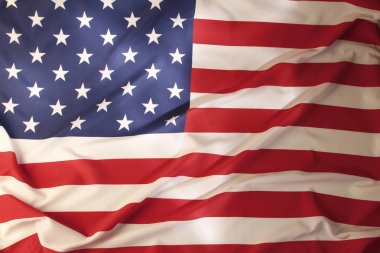 Dalgalanan Amerikan bayrağına yakın çekim