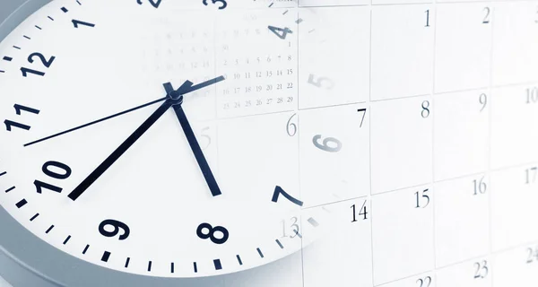 Clock and calendar — Stock Photo, Image