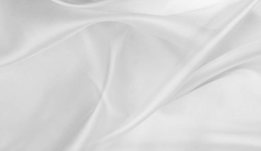 Beyaz ipek kumaş hatları