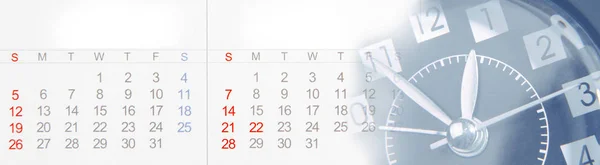Klocka och kalender — Stockfoto