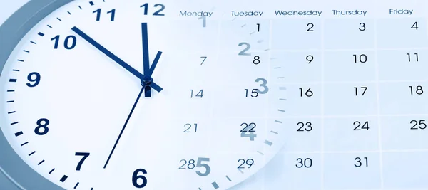 Clock and calendar — Stock Photo, Image
