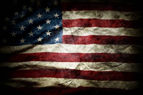Гранж американский флаг — стоковое фото