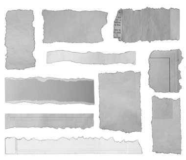 yırtık kağıt parçaları