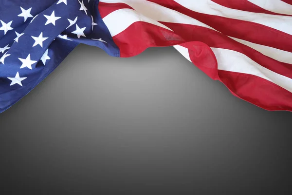 USA flag on grey — Stock Photo, Image