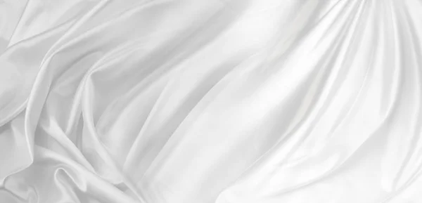 Białe jedwabne linie tekstylne — Zdjęcie stockowe