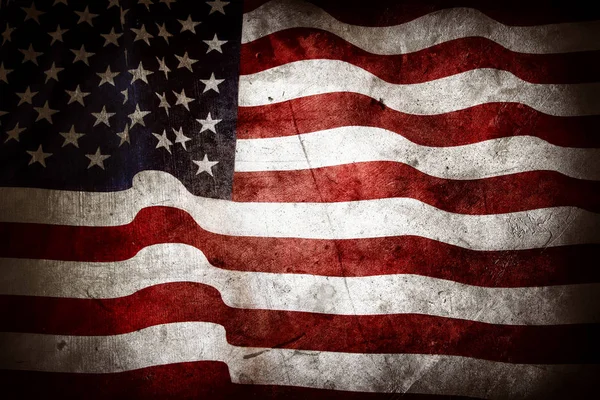 Closeup Grunge American Flag — Stock Photo, Image