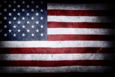 Grunge Amerikan bayrağına yakın çekim