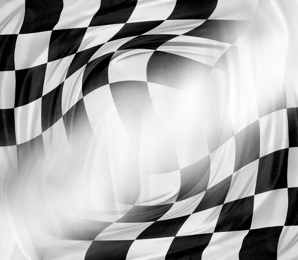 Checkered Black White Racing Flag — Stock Photo, Image