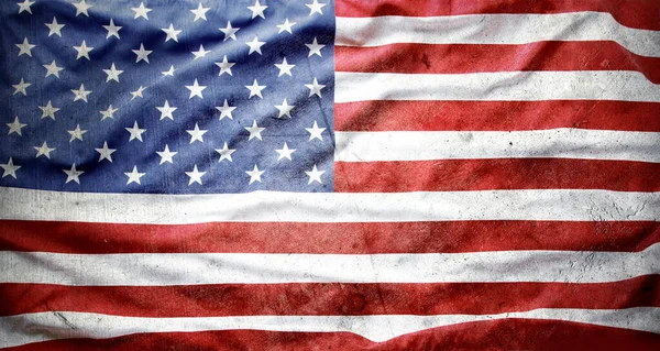 Крупный План Гранжа Американского Флага — стоковое фото