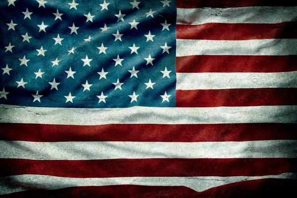 Closeup Grunge American Flag — Stock Photo, Image