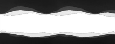 Düz arkaplanda yırtılmış kağıt, kopyalamak için boşluk