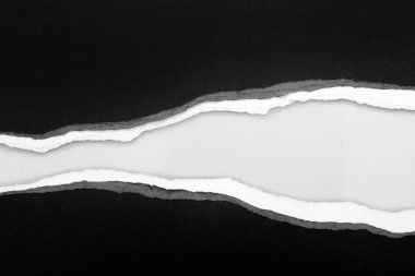 Düz arkaplanda yırtılmış kağıt, kopyalamak için boşluk