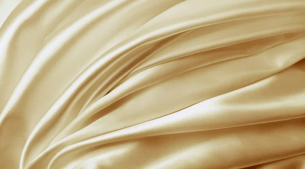 Closeup Rippled Brown Silk Fabric Lines — Stock Photo, Image