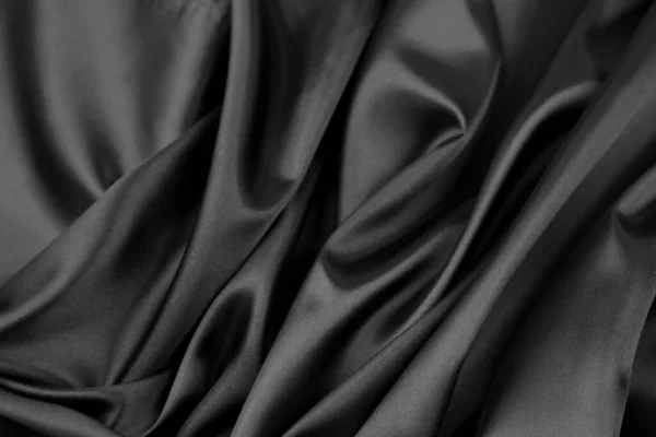 熟した黒い絹の生地の閉鎖 — ストック写真