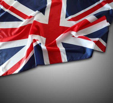 Gri arkaplanda İngiliz bayrağı