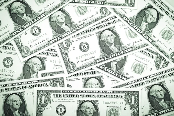 Närbild Amerikanska Dollarsedlar — Stockfoto