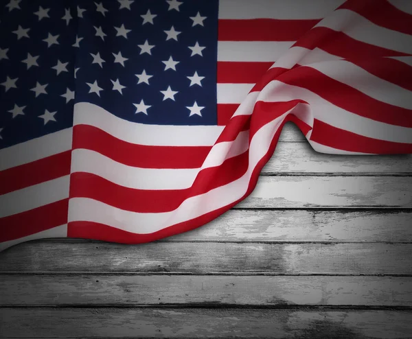 Bandera Americana Tableros Madera —  Fotos de Stock