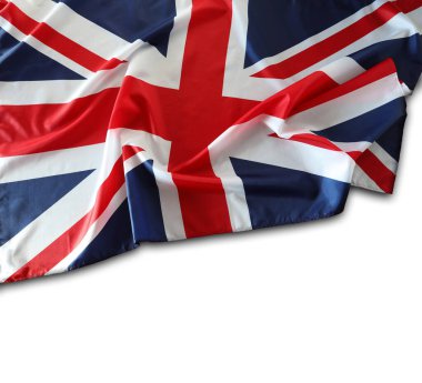 Beyaz arkaplanda Union Jack bayrağı