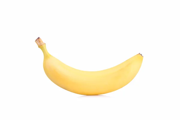 Banana madura isolada sobre fundo branco. — Fotografia de Stock
