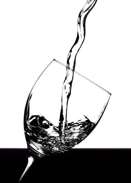 Stänk av vätskan i glaset — Stockfoto