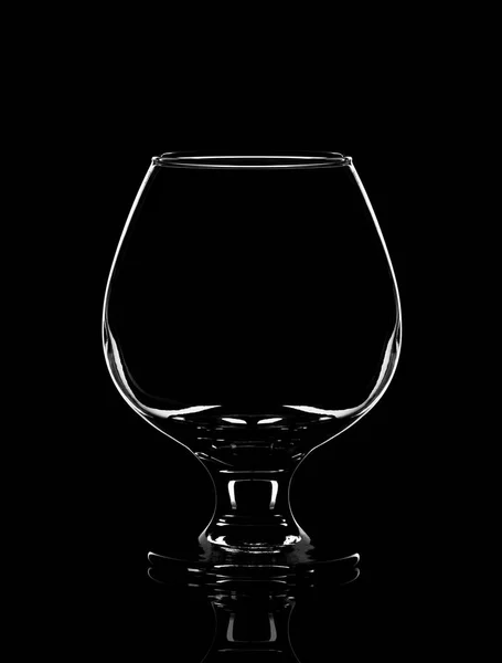 Verre sur fond noir — Photo