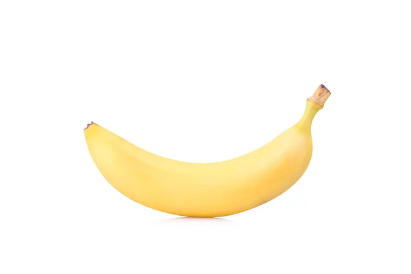 Banana madura isolada sobre fundo branco. — Fotografia de Stock